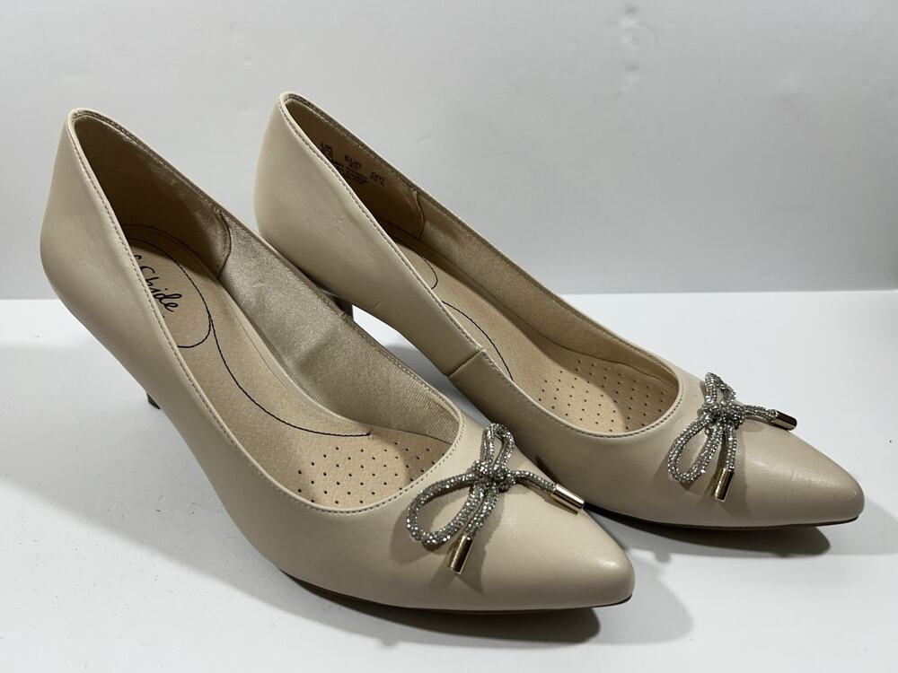 LIFESTRIDE SEVYN GLITZ PUMP ALMOND BEIGE Size US 9M